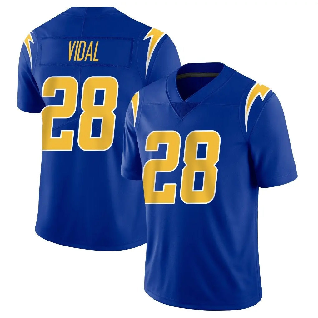 Punc LA.Chargers #28 Kimani Vidal Player Royal Limited Vapor Home Game Stitched Jerseys