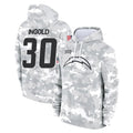 Punc LA.Chargers #30 Alec Ingold Player Arctic Camo Salute to Service Hoodies Limited Game Stitched Jerseys