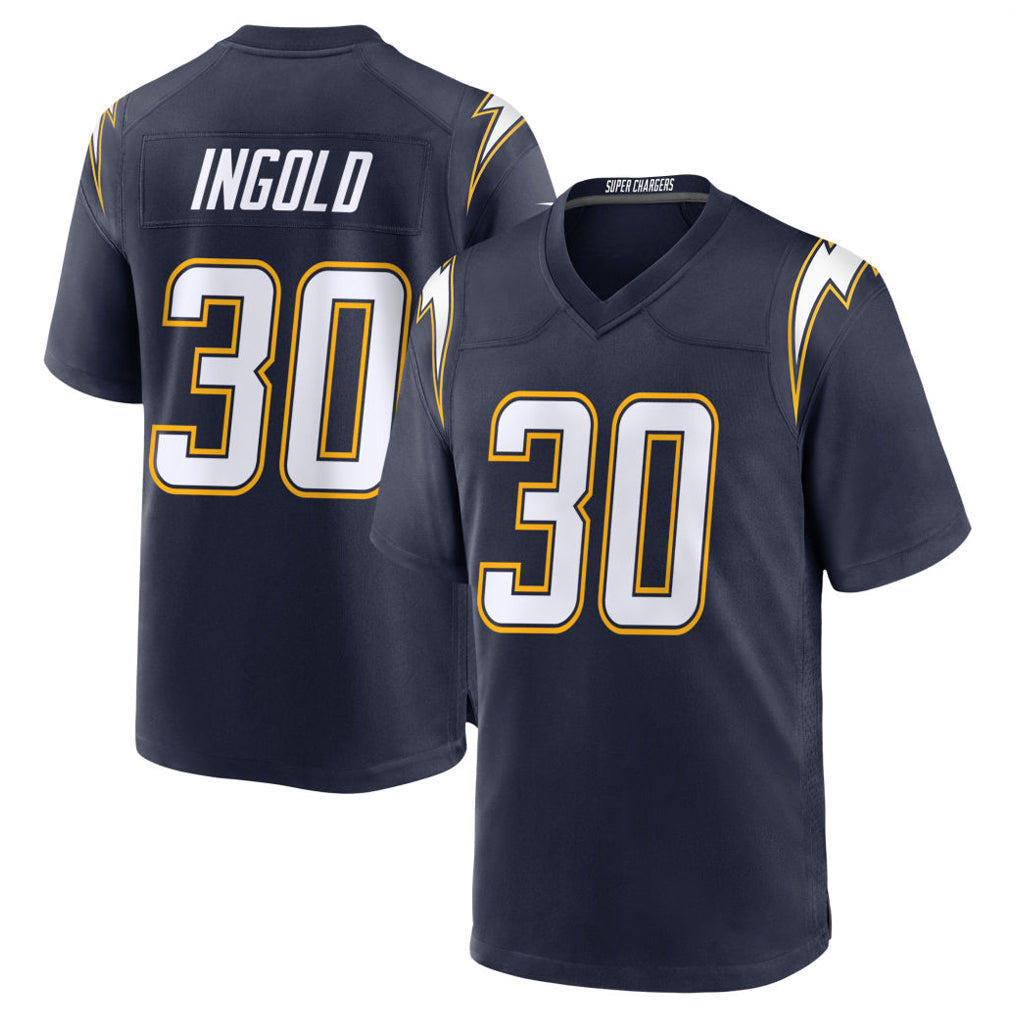 Punc LA.Chargers #30 Alec Ingold Player Navy Alternate Home Game Stitched Jerseys
