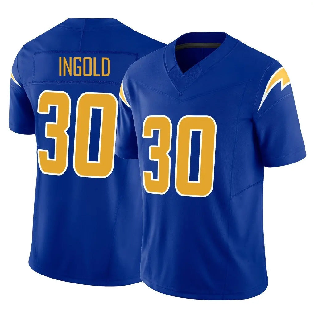 Punc LA.Chargers #30 Alec Ingold Player Royal Limited Vapor F.U.S.E. Home Game Stitched Jerseys