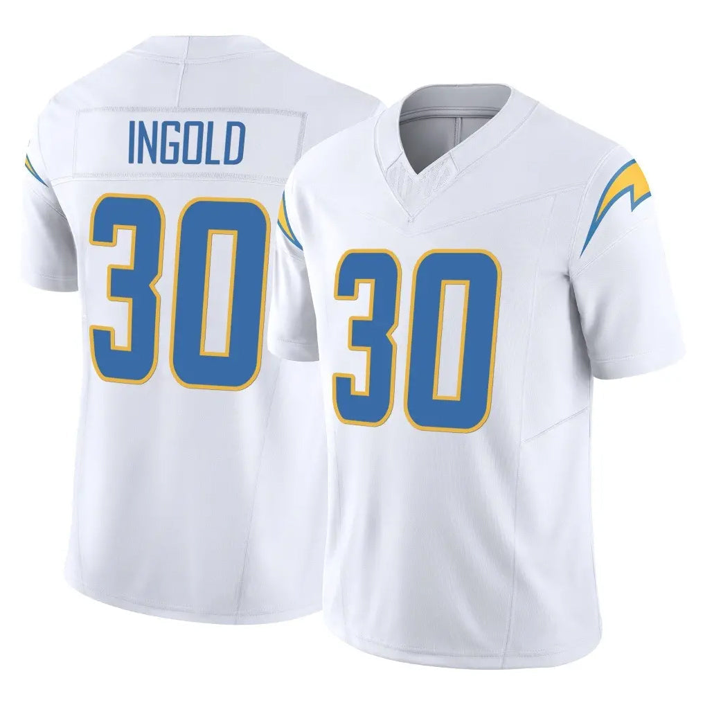 Punc LA.Chargers #30 Alec Ingold Player White Limited Vapor F.U.S.E. Home Game Stitched Jerseys