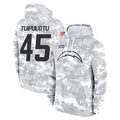 Punc LA.Chargers #45 Tuli Tuipulotu Player Arctic Camo Salute to Service Hoodies Limited Game Stitched Jerseys