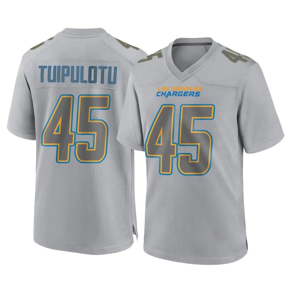 Punc LA.Chargers #45 Tuli Tuipulotu Player Gray Atmosphere Fashion Home Game Stitched Jerseys