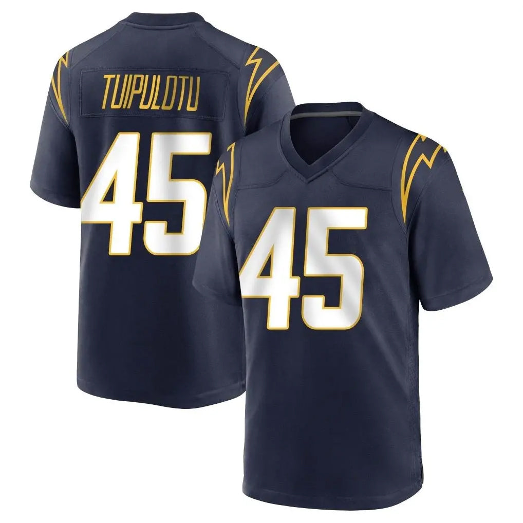 Punc LA.Chargers #45 Tuli Tuipulotu Player Navy Home Game Stitched Jerseys