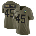 Punc LA.Chargers #45 Tuli Tuipulotu Player Olive 2025 Salute To Service Limited Game Stitched Jerseys