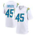 Punc LA.Chargers #45 Tuli Tuipulotu Player White Home Game Stitched Jerseys