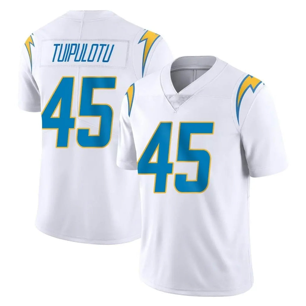 Punc LA.Chargers #45 Tuli Tuipulotu Player White Limited Vapor Untouchable Home Game Stitched Jerseys