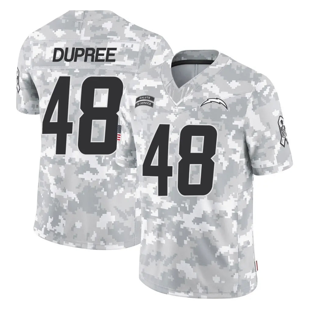 Punc LA.Chargers #48 Bud Dupree Player Arctic Camo Salute To Service Limited Game Stitched Jerseys
