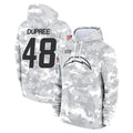 Punc LA.Chargers #48 Bud Dupree Player Arctic Camo Salute to Service Hoodies Limited Game Stitched Jerseys