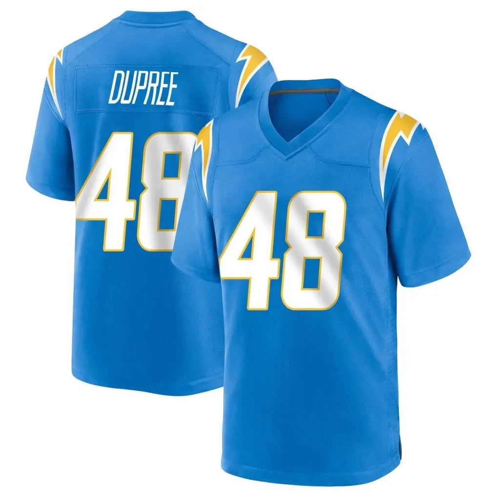 Punc LA.Chargers #48 Bud Dupree Player Blue Home Game Stitched Jerseys