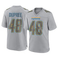 Punc LA.Chargers #48 Bud Dupree Player Gray Atmosphere Fashion Home Game Stitched Jerseys