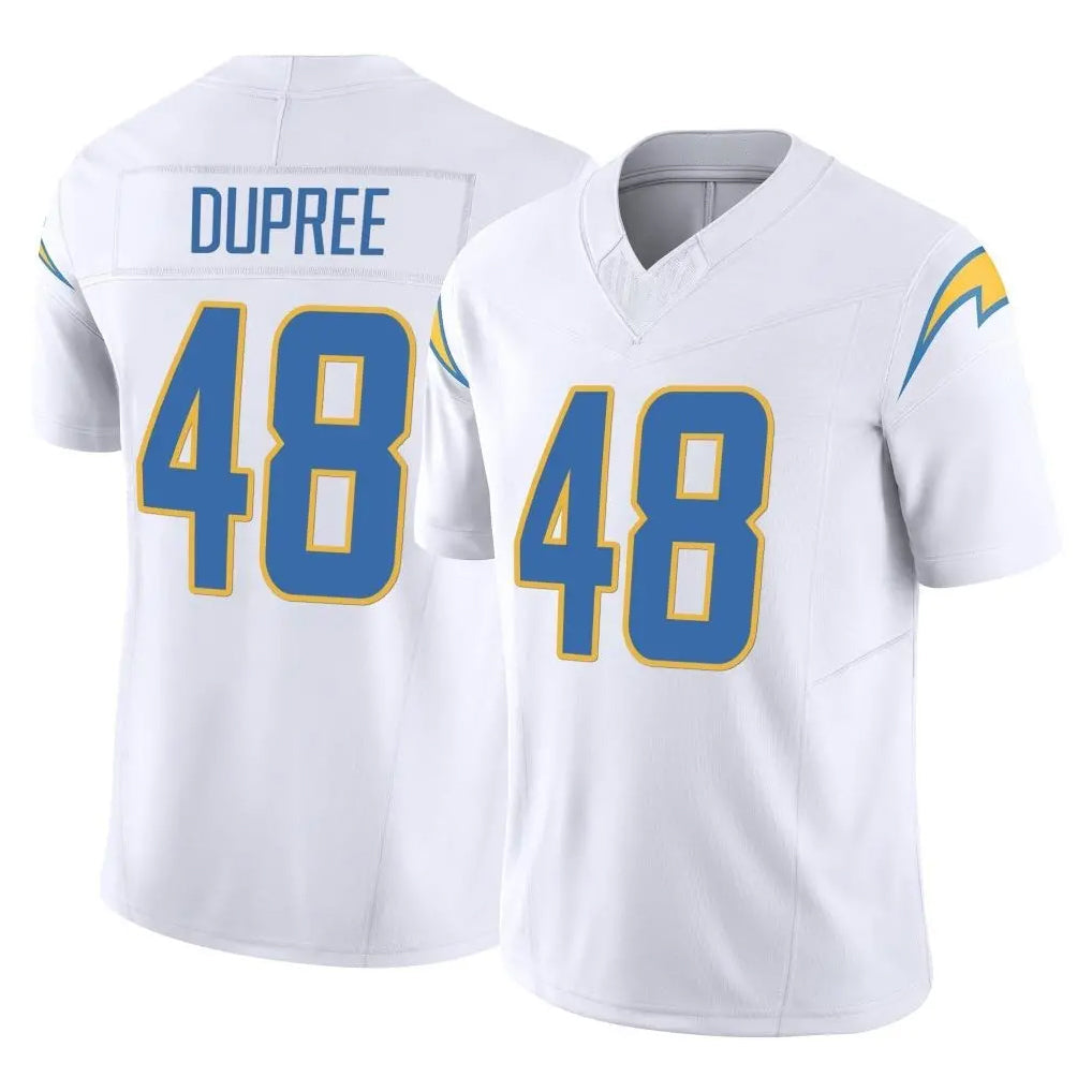 Punc LA.Chargers #48 Bud Dupree Player White Limited Vapor F.U.S.E. Home Game Stitched Jerseys