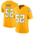 Punc LA.Chargers #52 Khalil Mack Player Gold Limited Vapor F.U.S.E. Home Game Stitched Jerseys