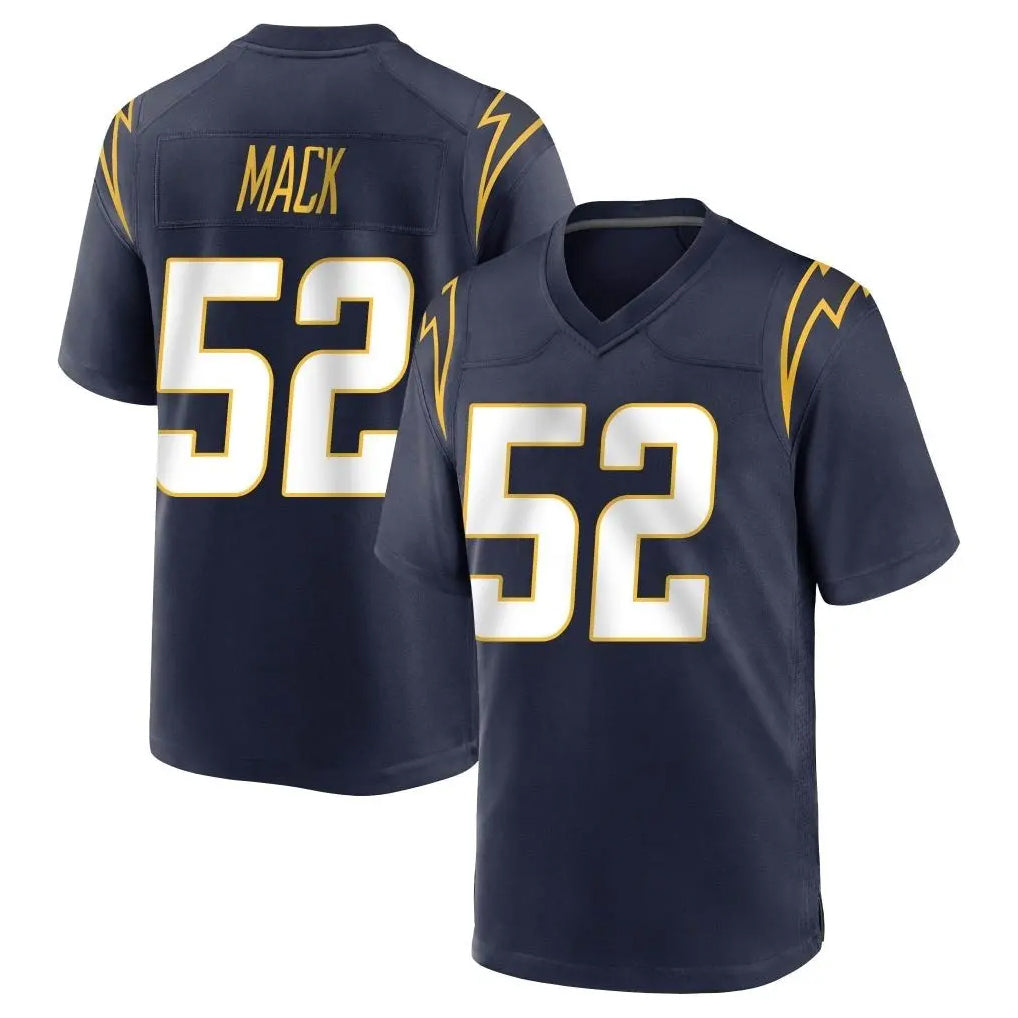 Punc LA.Chargers #52 Khalil Mack Player Navy Home Game Stitched Jerseys
