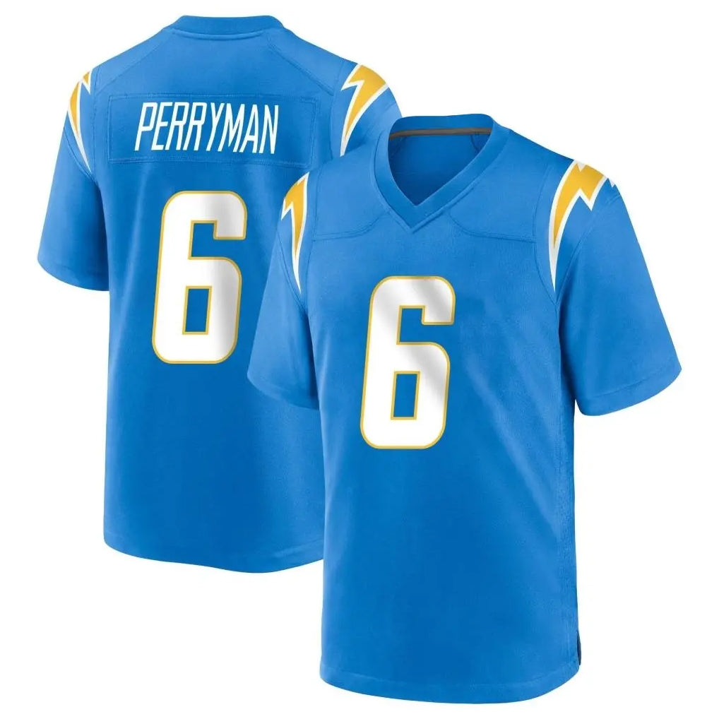 Punc LA.Chargers #6 Denzel Perryman Player Blue Home Game Stitched Jerseys