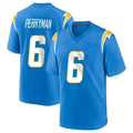 Punc LA.Chargers #6 Denzel Perryman Player Blue Home Game Stitched Jerseys