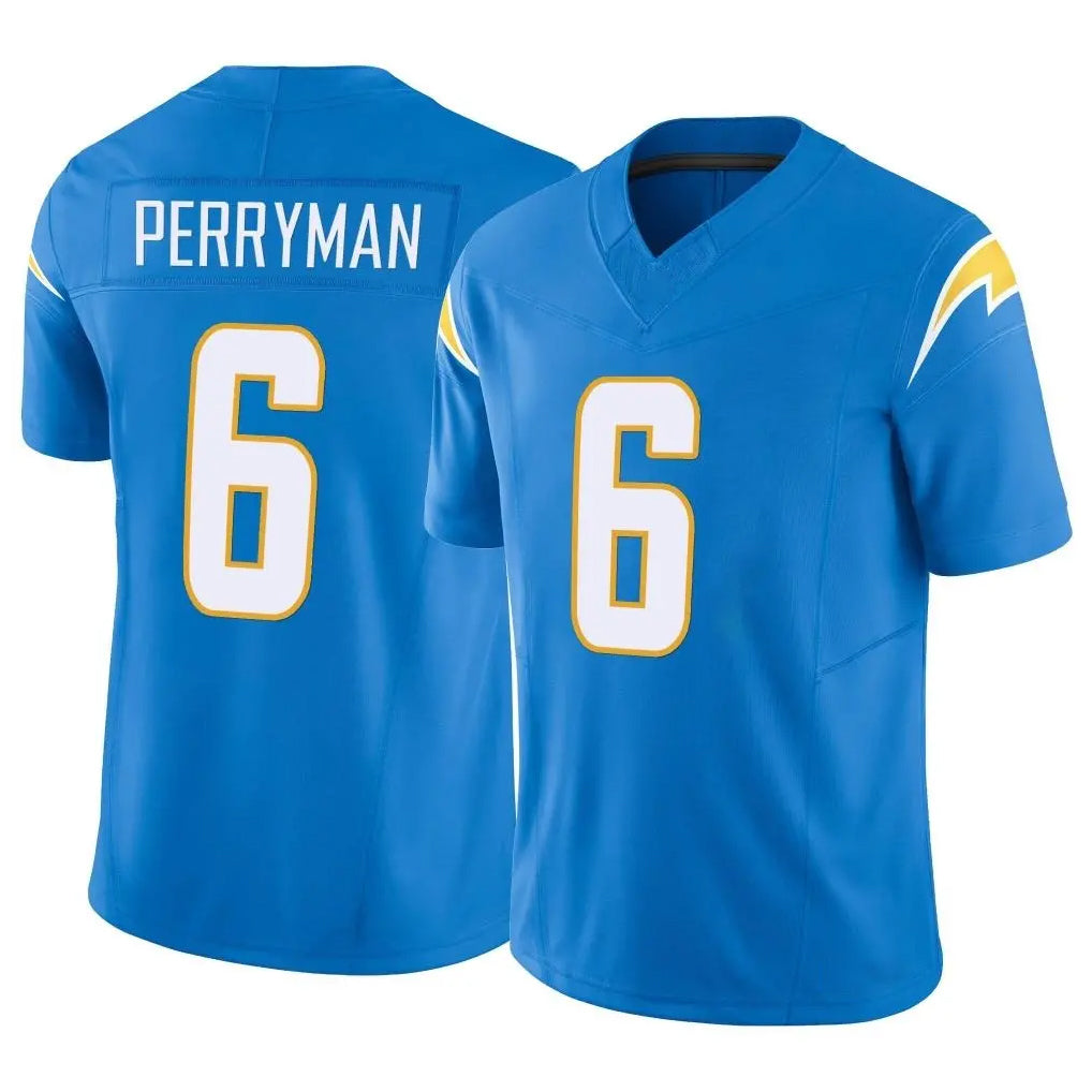 Punc LA.Chargers #6 Denzel Perryman Player Blue Limited Vapor F.U.S.E. Home Game Stitched Jerseys