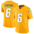 Punc LA.Chargers #6 Denzel Perryman Player Gold Limited Vapor F.U.S.E. Home Game Stitched Jerseys