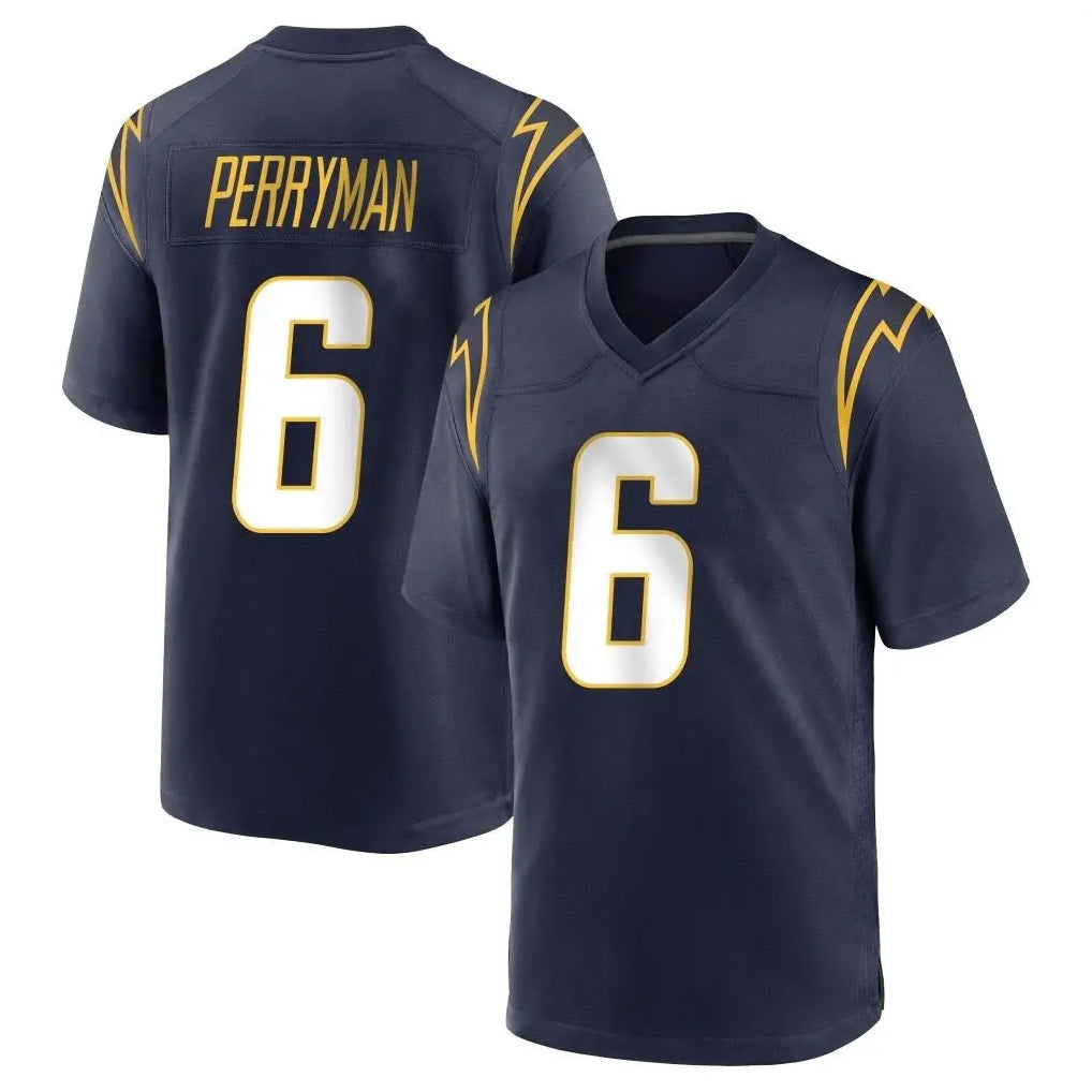 Punc LA.Chargers #6 Denzel Perryman Player Navy Home Game Stitched Jerseys