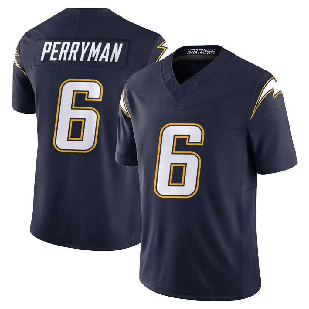 Punc LA.Chargers #6 Denzel Perryman Player Navy Vapor F.U.S.E. Limited Home Game Stitched Jerseys