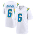 Punc LA.Chargers #6 Denzel Perryman Player White Home Game Stitched Jerseys
