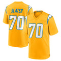 Punc LA.Chargers #70 Rashawn Slater Player Gold Home Game Stitched Jerseys