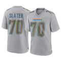 Punc LA.Chargers #70 Rashawn Slater Player Gray Atmosphere Fashion Home Game Stitched Jerseys