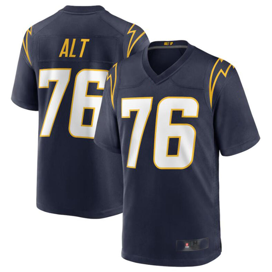 Punc LA.Chargers #76 Joe Alt Navy 2024 Draft First Round Pick Player Game Jersey American Stitched Jersey