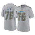 Punc LA.Chargers #76 Joe Alt Player Gray Atmosphere Fashion Home Game Stitched Jerseys