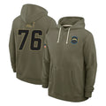 Punc LA.Chargers #76 Joe Alt Player Olive Salute to Service Pullover Hoodies Limited Stitched Jerseys