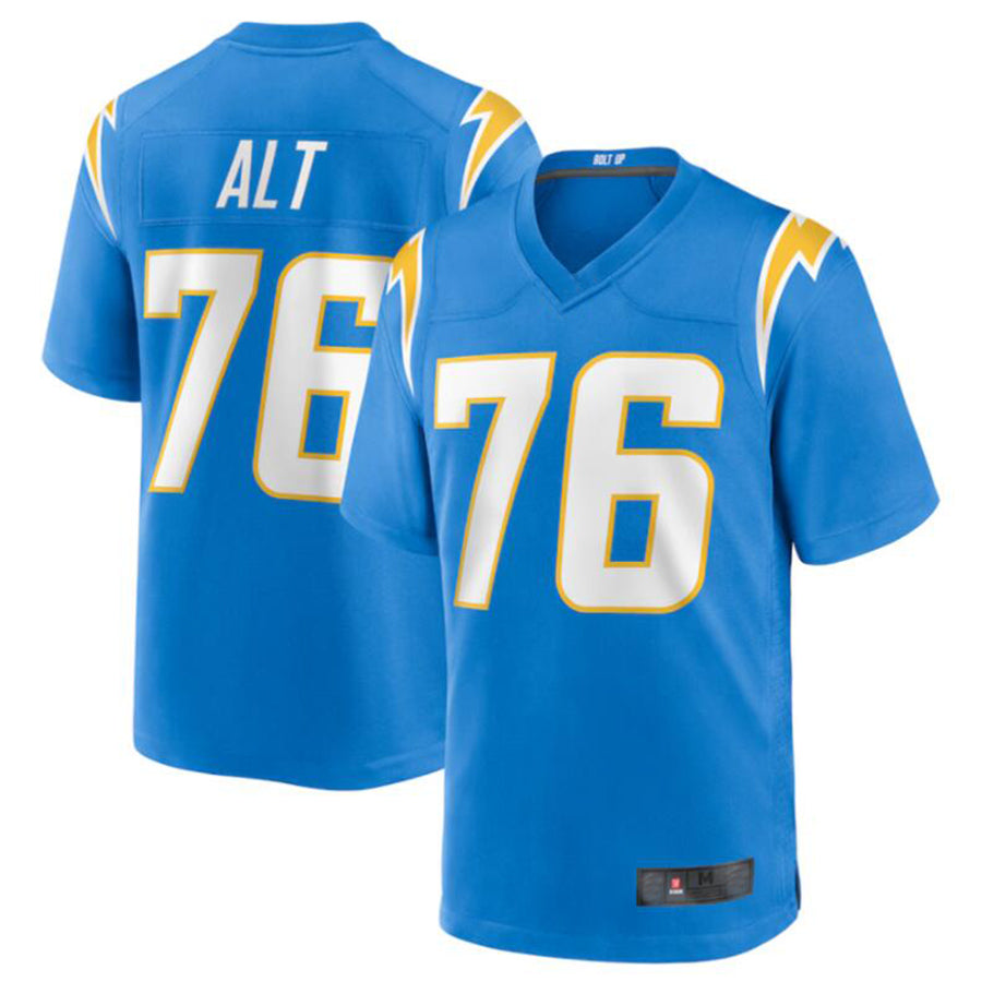 PuncLA.Chargers #76 Joe Alt Powder Blue 2024 Draft First Round Pick Player Game Jersey Stitched Jerseys