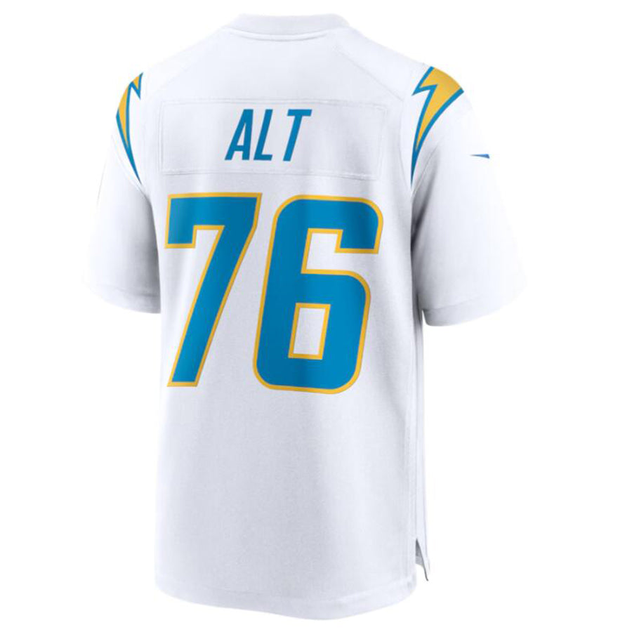 Punc LA.Chargers #76 Joe Alt White 2024 Draft First Round Pick Player Game Jersey American Stitched Jersey