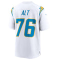 Punc LA.Chargers #76 Joe Alt White 2024 Draft First Round Pick Player Game Jersey American Stitched Jersey