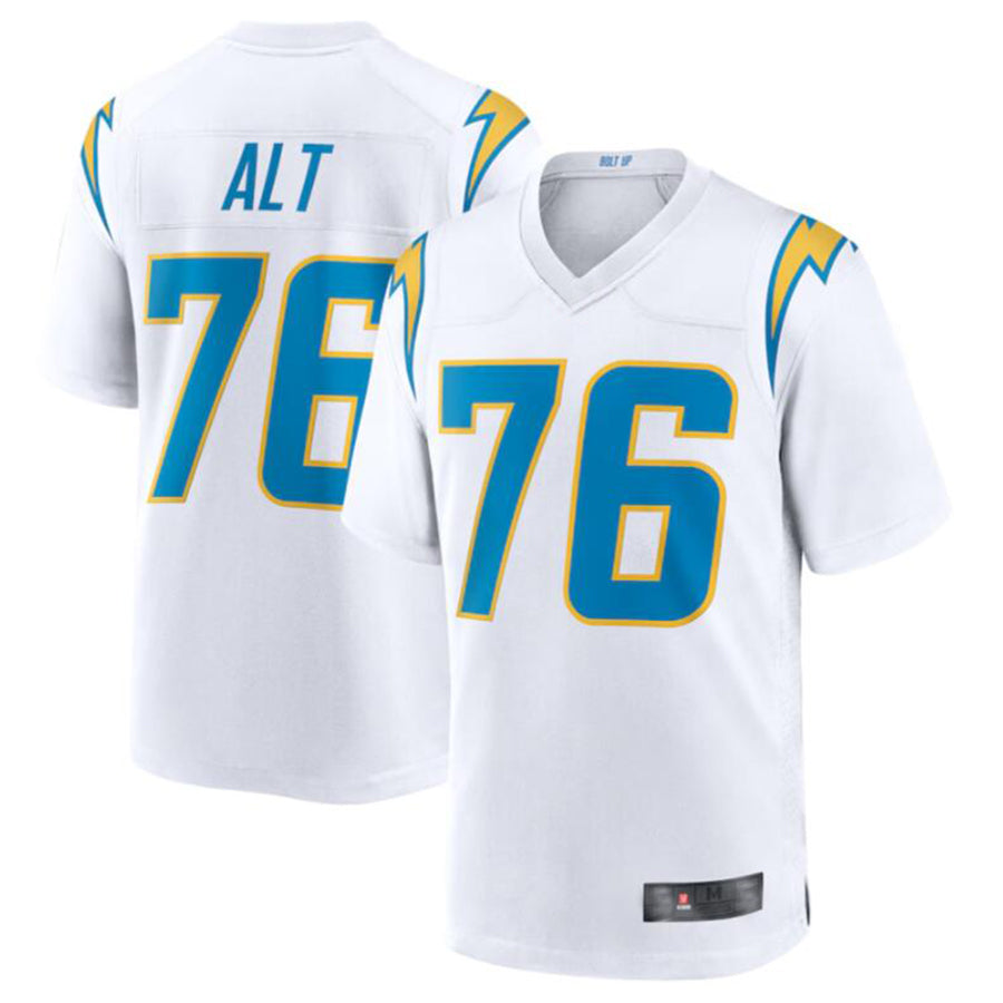 Punc LA.Chargers #76 Joe Alt White 2024 Draft First Round Pick Player Game Jersey American Stitched Jerseys