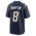 Punc LA.Chargers #8 Omarion Hampton Navy Alternate Super Chargers Game Player Stitched Jerseys