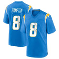 Punc LA.Chargers #8 Omarion Hampton Player Blue Home Game Stitched Jerseys