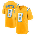 Punc LA.Chargers #8 Omarion Hampton Player Gold Home Game Stitched Jerseys