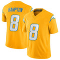 Punc LA.Chargers #8 Omarion Hampton Player Gold Limited Vapor F.U.S.E. Home Game Stitched Jerseys
