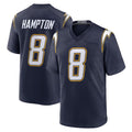 Punc LA.Chargers #8 Omarion Hampton Player Navy Alternate Home Game Stitched Jerseys
