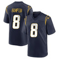 Punc LA.Chargers #8 Omarion Hampton Player Navy Home Game Stitched Jerseys
