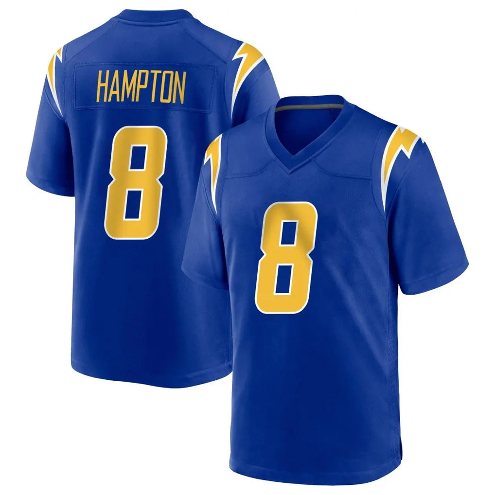 Punc LA.Chargers #8 Omarion Hampton Player Royal Home Game Stitched Jerseys