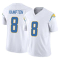 Punc LA.Chargers #8 Omarion Hampton Player White Limited Vapor F.U.S.E. Home Game Stitched Jerseys