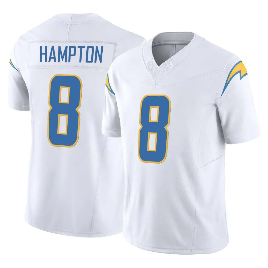 Punc LA.Chargers #8 Omarion Hampton Player White Limited Vapor F.U.S.E. Home Game Stitched Jerseys