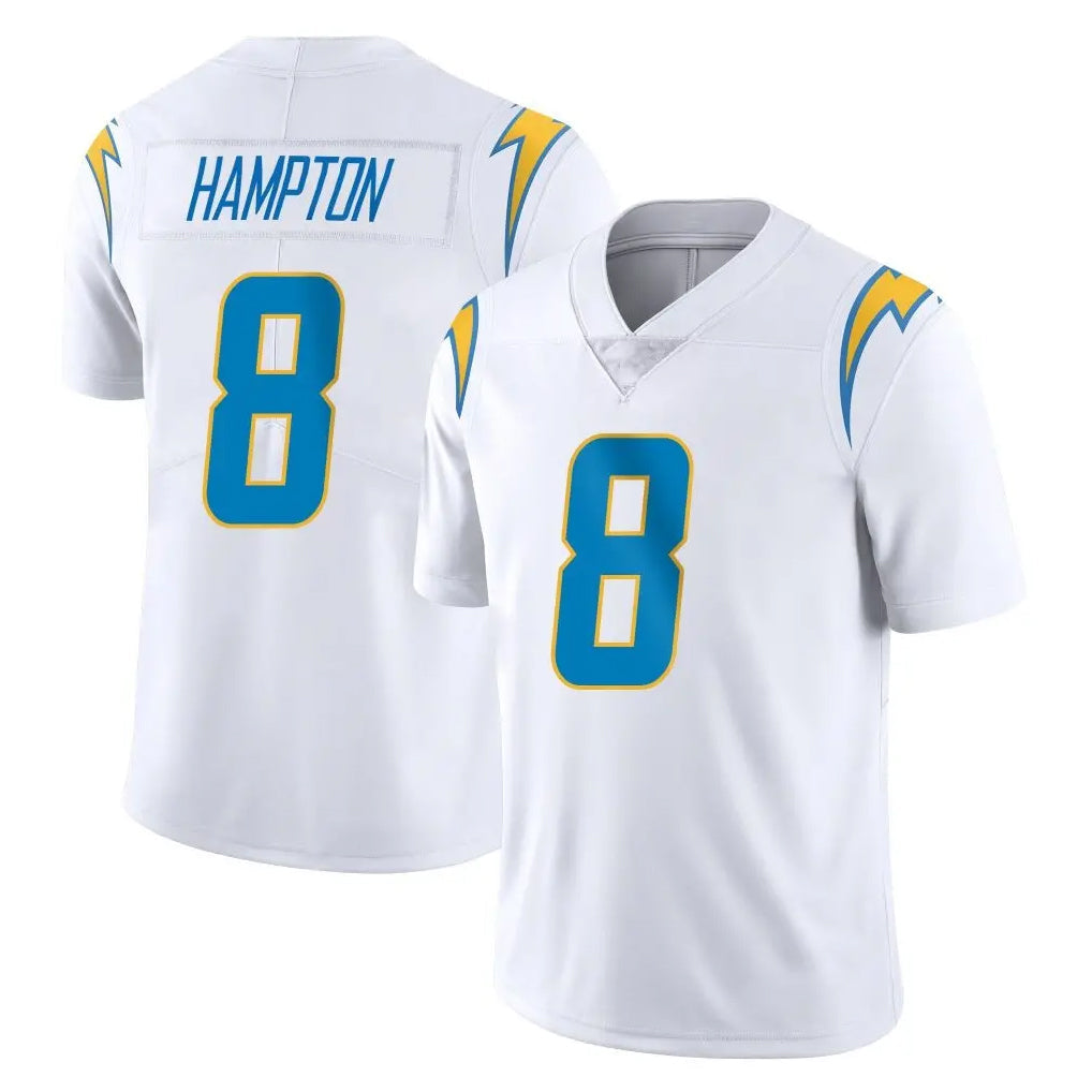 Punc LA.Chargers #8 Omarion Hampton Player White Limited Vapor Untouchable Home Game Stitched Jerseys