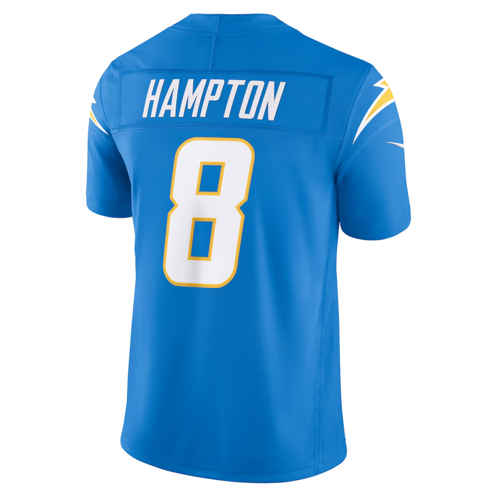Punc LA.Chargers #8 Omarion Hampton Powder Blue Team Vapor F.U.S.E. Stitched Limited Jerseys