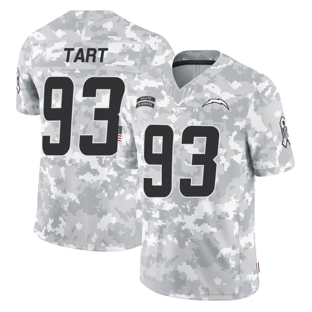 Punc LA.Chargers #93 Teair Tart Player Arctic Camo Salute To Service Limited Game Stitched Jerseys