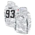 Punc LA.Chargers #93 Teair Tart Player Arctic Camo Salute to Service Hoodies Limited Game Stitched Jerseys