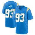 Punc LA.Chargers #93 Teair Tart Player Blue Home Game Stitched Jerseys