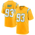Punc LA.Chargers #93 Teair Tart Player Gold Home Game Stitched Jerseys