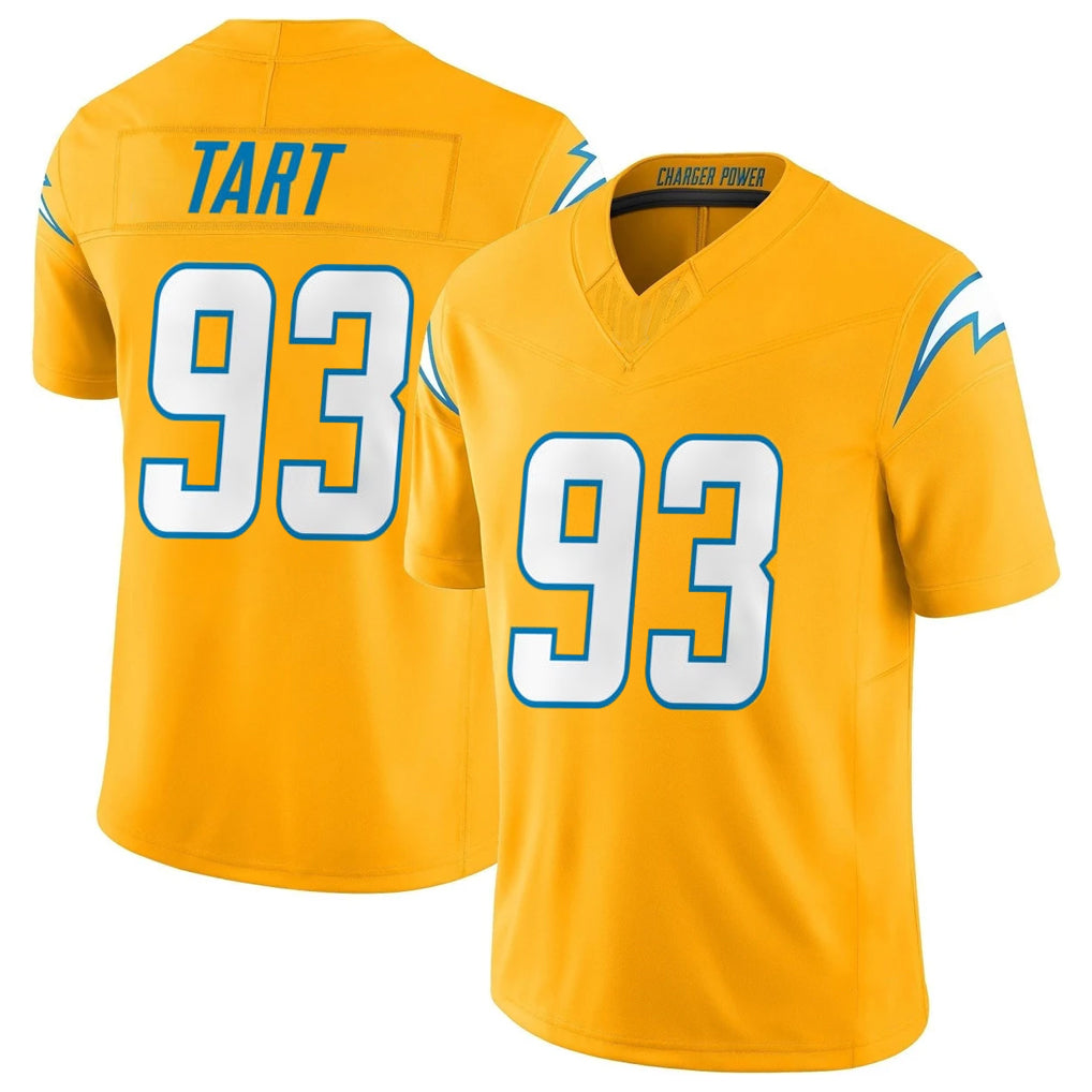 Punc LA.Chargers #93 Teair Tart Player Gold Limited Vapor F.U.S.E. Home Game Stitched Jerseys